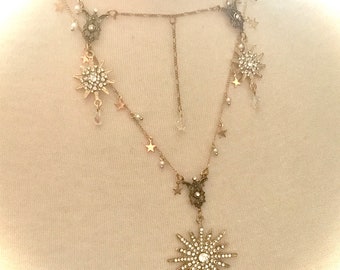 Twinkle Twinkle Magical Triple Star Pendant Necklace