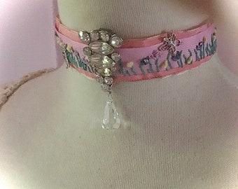 Spring Pastel Rhinestone Choker