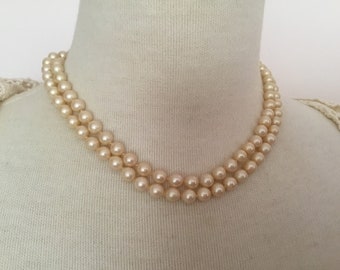 Mid Century Modern Vintage double strand necklace