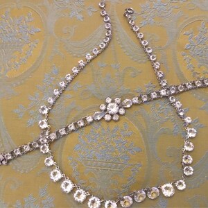 Beautiful 1950s crystal necklace and earrings image 5