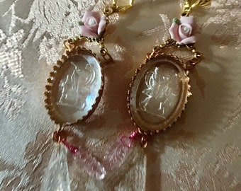 Cherub Intaglio Earrings