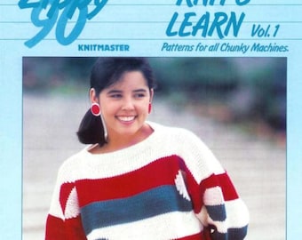 Wzory dla początkujących na grube włóczki. Zippy 90 Tom 2. Książka z łatwymi wzorami na grube włóczki. 13 wzorów.