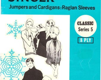 Vintage Patterns For Mid Gauge Knitting Machines. Adult Sizes Patterns. 7 Patterns.