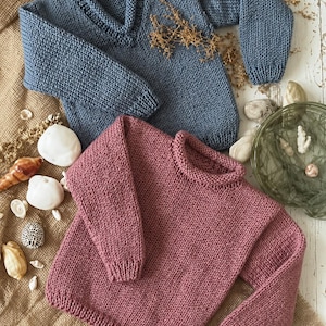 Vintage Bulky Machine Knitting Pattern. Easy Child Pullover.