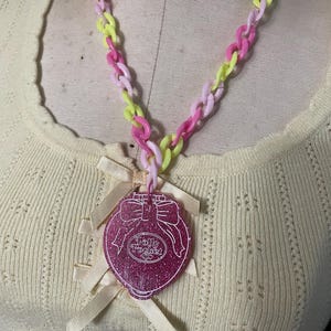 Polly Pocket Acrylic and Resin Statement Necklace