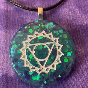 Throat Chakra  |  Resin Pendant Necklace