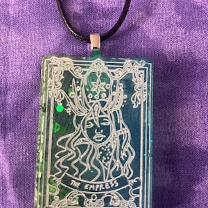The Empress  |  Tarot Card Resin Pendant Necklace