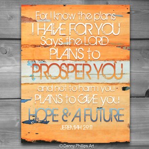 ART PRINTABLE, Jeremiah 29:11, Christian gift, Scripture print, quotable, wall decor, retro, digital download, hope, positive print, 8x10
