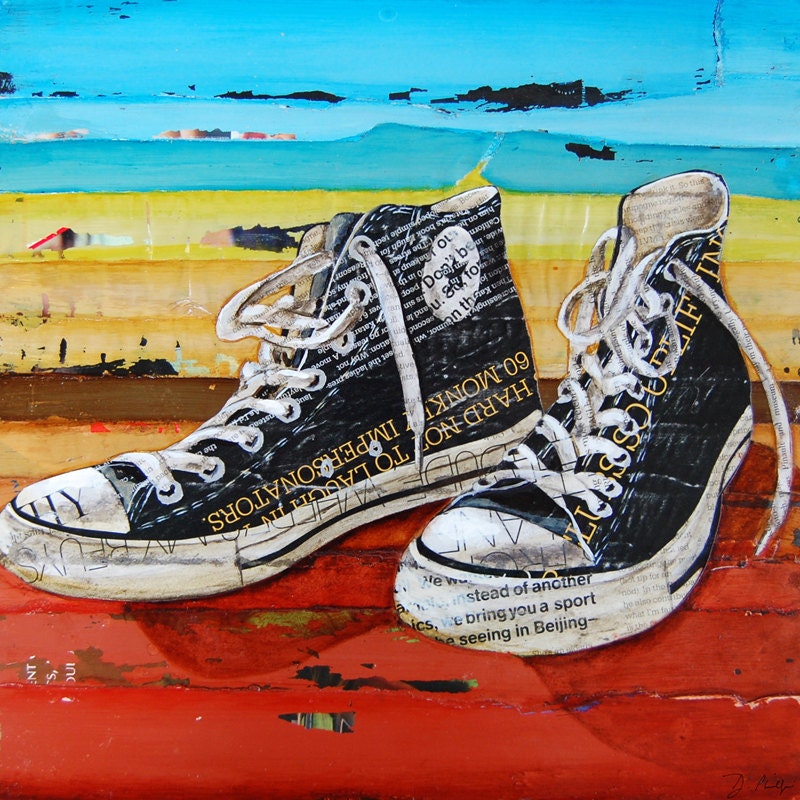 Converse shoes retro vintage ART PRINT 