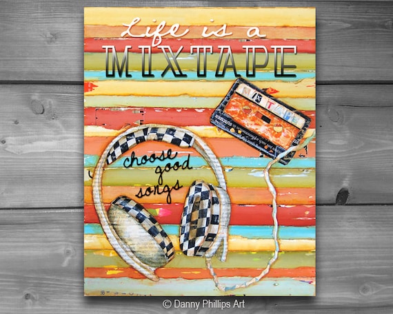 INSTANT DOWNLOAD, Life is a Mixtape - Walkmen, Digital Download, Printable, 8x10 and 11x14