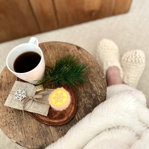 Hygge Knit Sleep Sock Box-Cozy Home Gift, Cozy Cream Knit Slippers, Stay at Home image 3