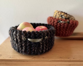 Baskets Knit for a Cozy Home, Mantle Display, Hyyge Gift, Container Baskets, Stackable Baskets