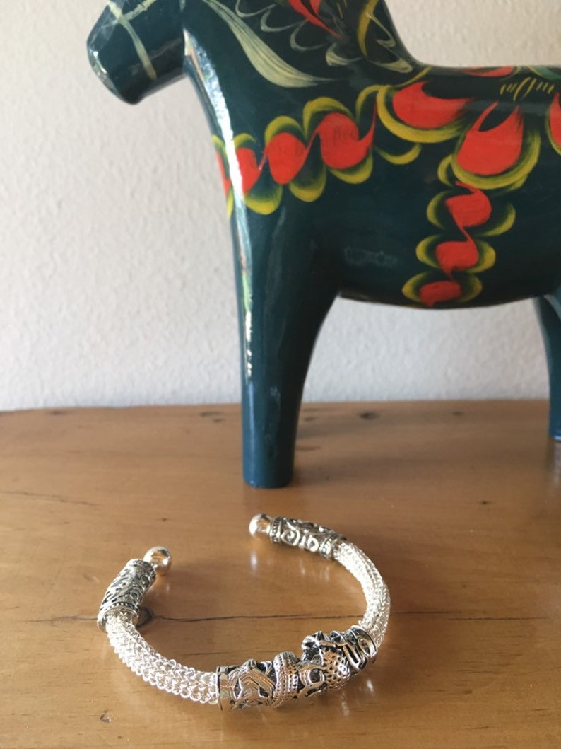 Nordic Viking Knit BraceletCuffBangle Etsy