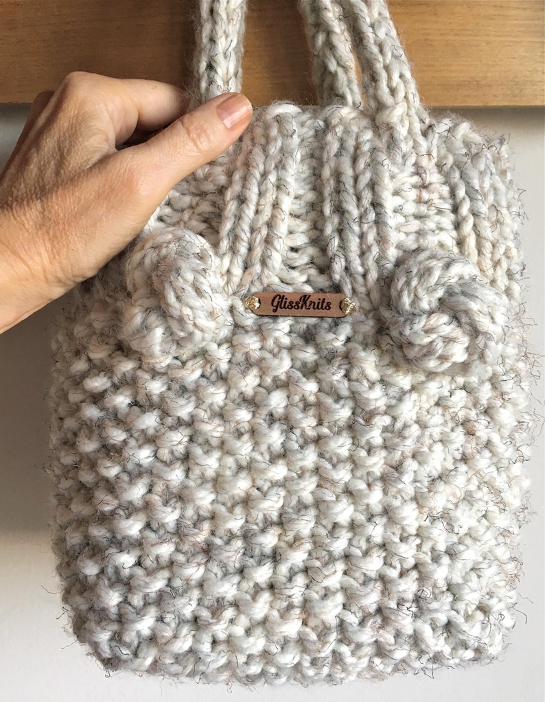 Chunky Mini Tote Purse Knit image 0