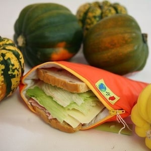 ZIp Insulated Sandwich bag ReUsable Eco friendly pIck your color image 2