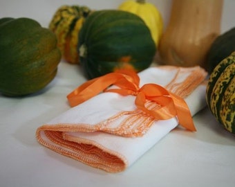 Papaya Orange Reusable Napkins UNpaper 12 Lg towels