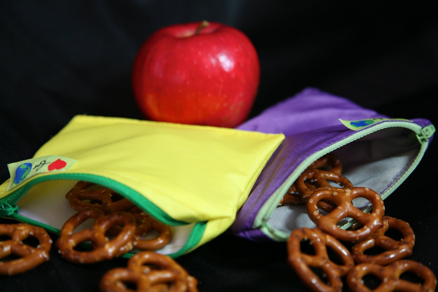 Zip up Snack bag Small 6x5 reusable eco friendly many colors