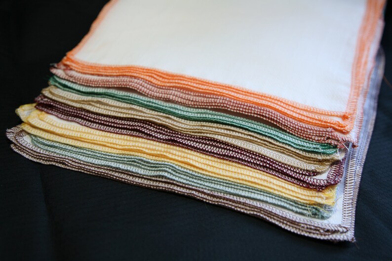 Fall mix Reusable napkins 38 Regular Birdseye cloth towels image 4