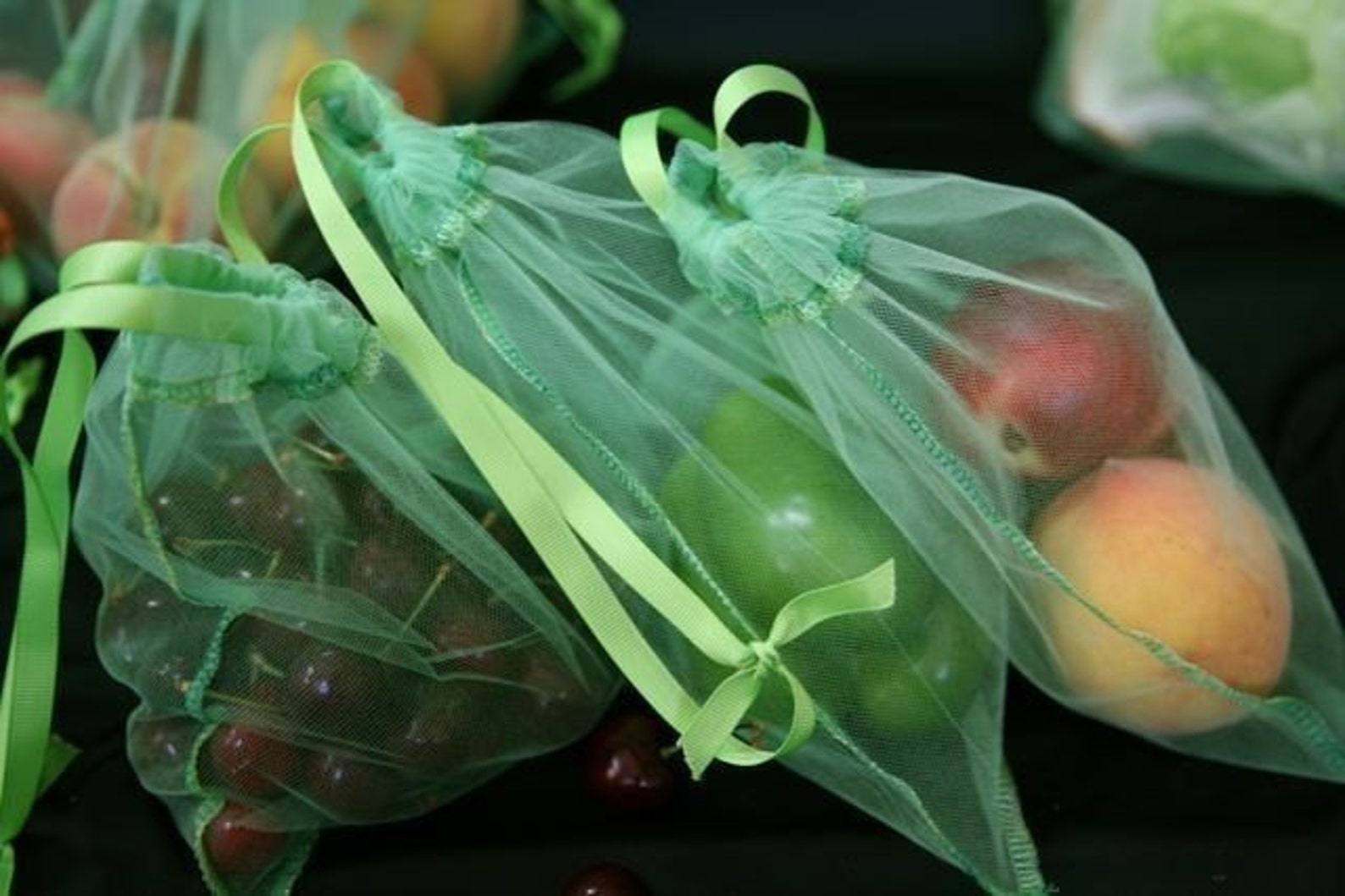 4 Pack Lime Reusable Produce Bags Eco Friendly Wonderful and Etsy