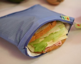 ZIp Insulated Sandwich bag ReUsable Eco friendly pIck your color