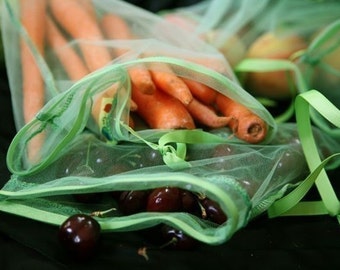 Lime Reusable Produce bag eco friendly full shopping set Go green today