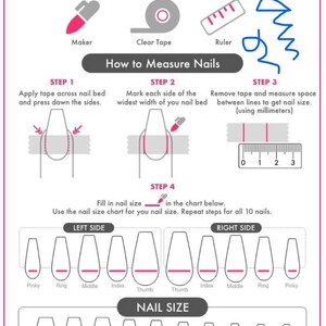 Heart 3D Press-on Nails, Handmade Valentine Freestyle / Red Color ...