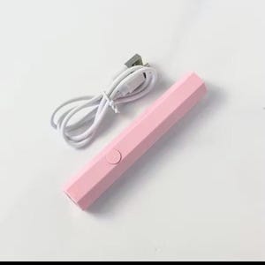 Portable UV Nail Lamp: Rechargeable LED Gel Curing Torch / mini led lamp for gel / press nail kit tools