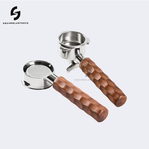 Espresso Coffee Portafilter Wood,Bottomless Portafilter For Espresso,Machines Rosewood Handle& Includes,Walnut Rosewood Mahogany,Handle M10