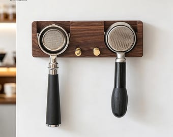 Wall-Mounted,Fits All Sizes Portafilters,Universal Coffee Machine Handle Rack,Punch-Free Organizer Tool,Espresso Machine Handle Organise
