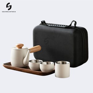 Juego de té y café personalizado, Juego de café de madera artesanal, Kit de café portátil, Juego de café, Juego de café de madera artesanal, Soporte de café personalizado