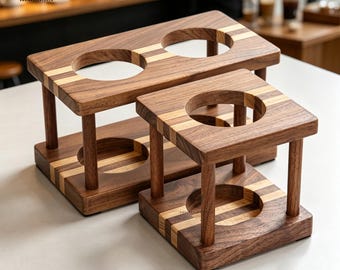 storage stand,Coffee Grinder Organizer,Hand-cranked coffee grinder,Space-Saving Espresso Bar Accessory,Hand Grinder Storage Solution,Coffee