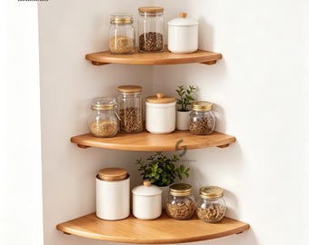 Floating Wall Display Shelf, Modern Bedroom Shelves,Bracketless Small Wooden Shelving,Coffee storage rack,Coffee Bar,Functional Storage Rack