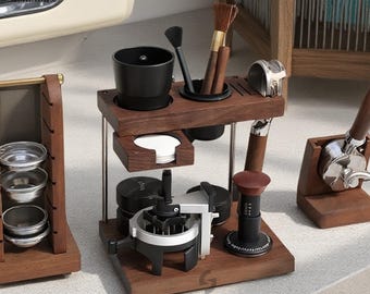 Coffee accessory storage stand,Universal portafilter and tamper holder,Barista Board Deluxe,Portafilter and Tamper Holder,Espresso Station