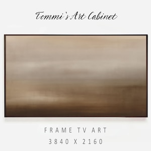 Abstract Brown Landscape Frame TV Art: Modern Neutral Decor (Digital Download)