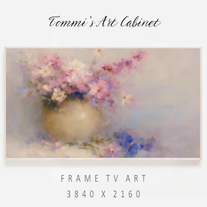Dreamy Still Life Painting TV Art Samsung Frame | Digital Download Printable Wall Art | Instant Download