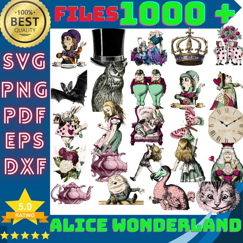 Alice in Wonderland Svg - Etsy