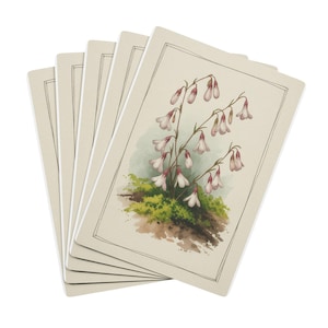 Elegante bloemen pokerspeelkaarten, uniek cadeau voor kaartspellen, vintage design, bordspelaccessoires, casino-avonden, pokeravond