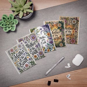 Botanische Grußkarten, von der Natur inspirierte Multi-Design-Karten für alle Gelegenheiten, Muttertag, Tag der Erde, handgemachtes Briefpapier, Blumenkarten,
