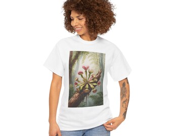 Vintage botanisches Unisex T-Shirt, Natur-Liebhaber-Geschenk, Freizeitkleidung, umweltfreundliche Mode, Geburtstagsgeschenk, T-Shirt mit Pflanzenkunst