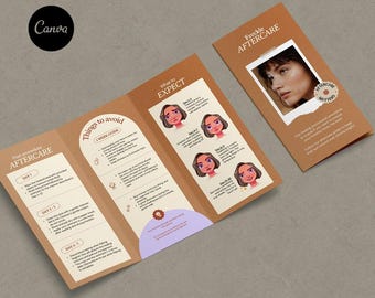 Freckle Tattoo Aftercare Brochure: Editable PMU Post Care Card