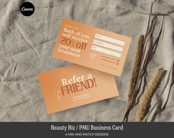 Salon Referral Card Template: Beauty Rewards (Digital Download)