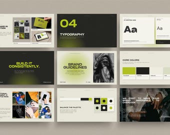 Canva Brand Guidelines Template, Editorial Style Guide, Brand Book (Digital Download)