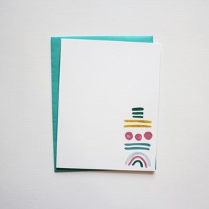 Hand-drawn abstract shape thank you cards image 1