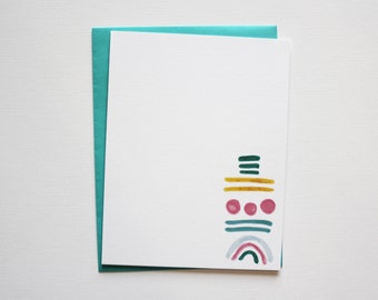 Hand-drawn abstract shape thank you cards