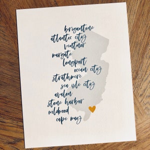 Love for the Jersey shore print (South Jersey)