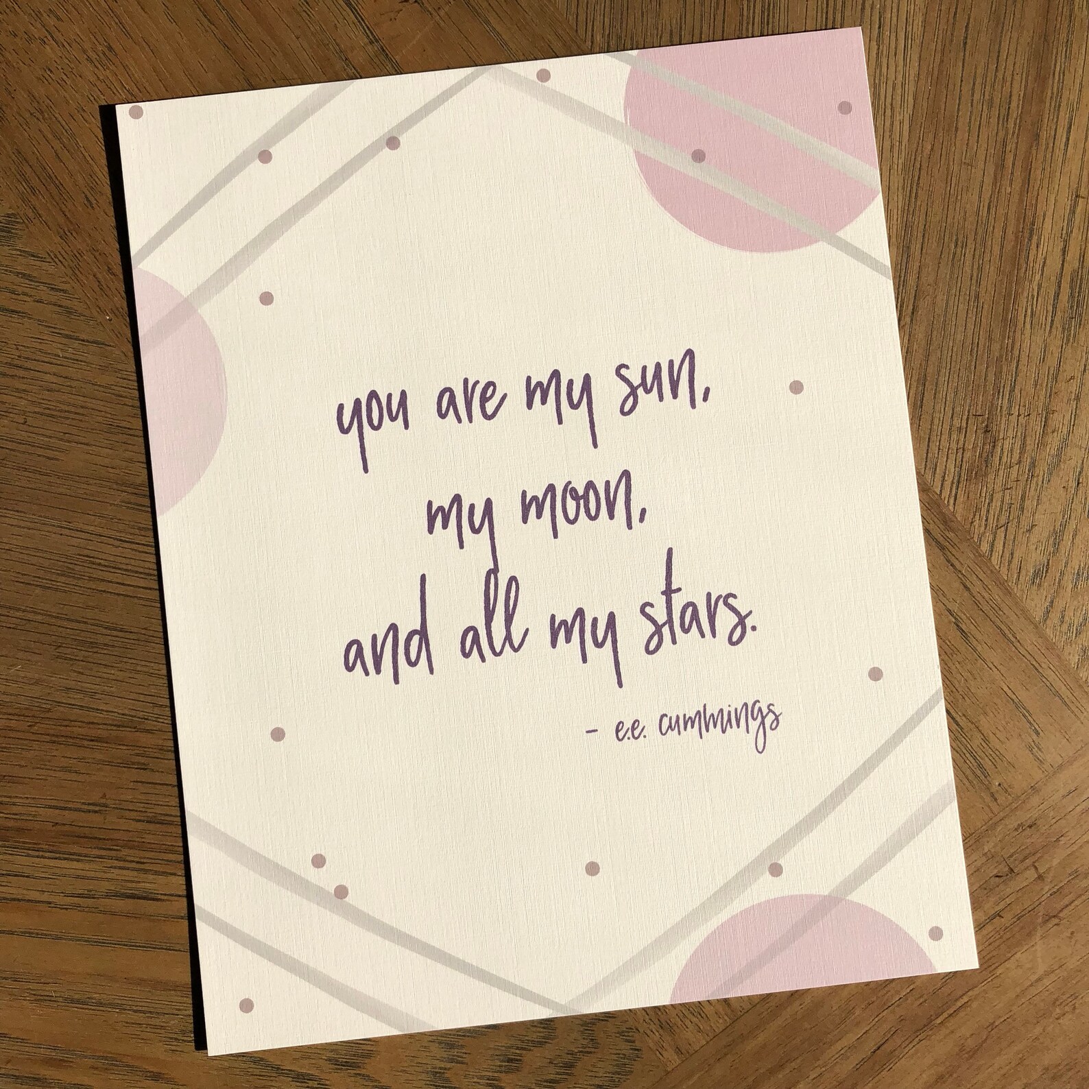 You are my sun my moon and all my stars print Etsy