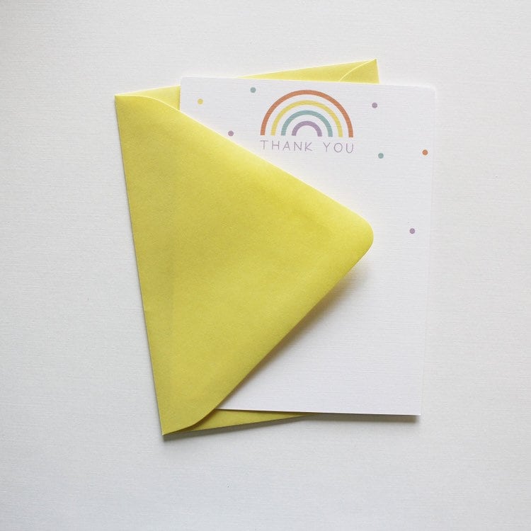 Pack Of 3 Ranbow Thank You Cards Thank You Cards Ranbow | Etsy