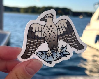 Medieval Osprey Sticker | 2.5 Inch Waterproof Dishwasher Safe Matte Vinyl Stickers