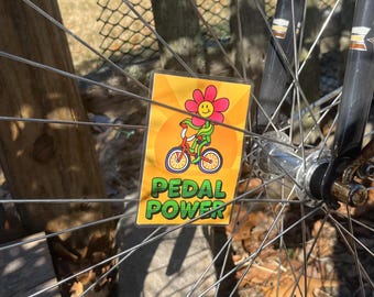 Pedal Power Spoke Card | Flower Bike Bookmark | Retro Bike Decoration