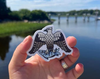 Medieval Osprey Sticker | 2.5 Inch Waterproof Dishwasher Safe Matte Vinyl Stickers
